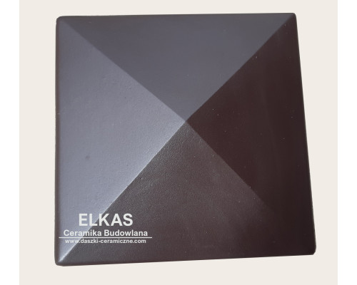 Колпак клинкерный ELKAS Ceramika Budovlana 38x38 см, темно-коричневый