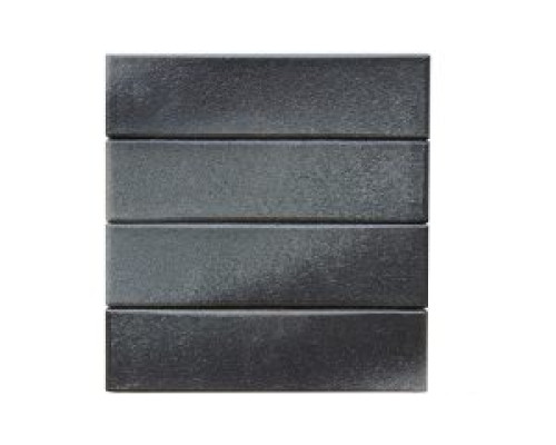 Клинкерный кирпич ЛСР черно-серебристый Берген гладкий