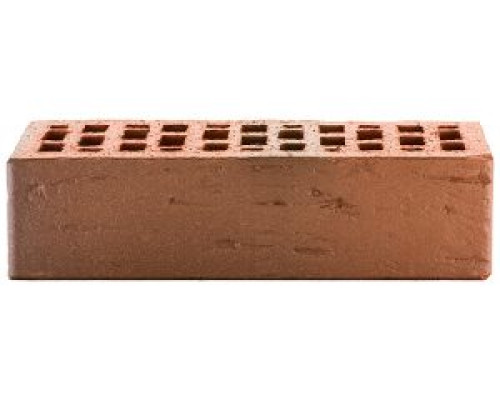 Кирпич керамический лицевой пустотелый ЛСР (красный темный флэш ультра) рустик