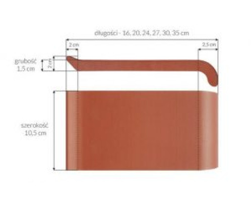 Керамический клинкерный отлив ZCB Красный 30 см