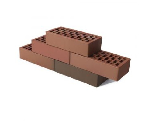 Облицовочный кирпич BRAER кладка бордо гладкий 1 NF